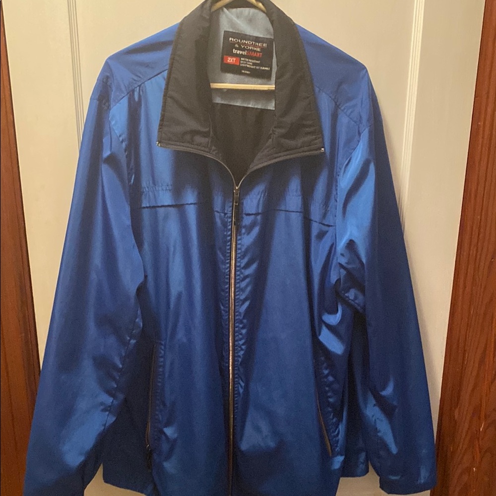 Roundtree & Yorke Blue Windbreaker Jacket
